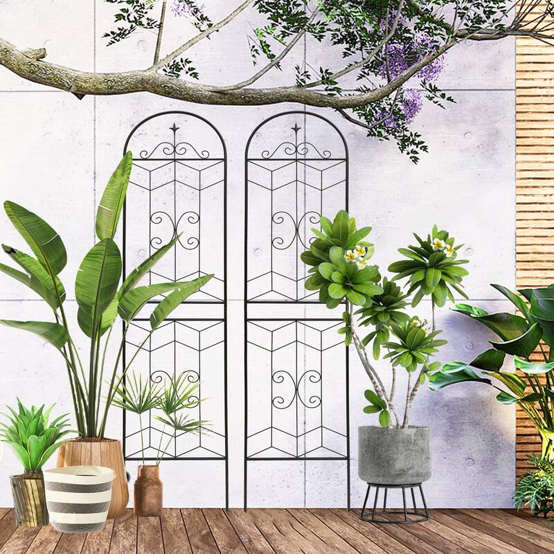 4 Pack Metal Garden Trellis 86.7in x 19.7in Rustproof Trellis