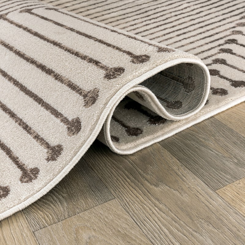 Contemporary Checkered Area Rug