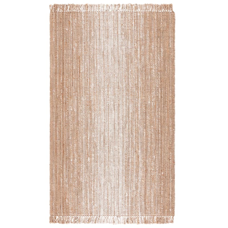 SAFAVIEH Flatweave Natural Tansu Fiber Farmhouse Jute Rug - 5' x 8' - Ivory/Natural