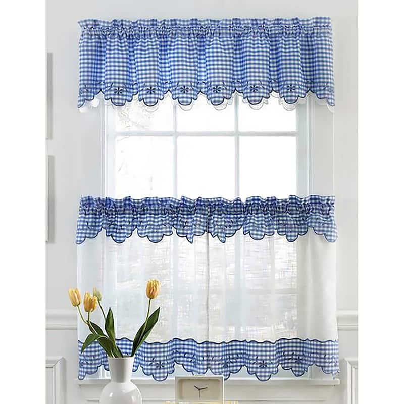Small Flat Cafe Curtain Rod Adjustable Set of 2