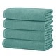 preview thumbnail 11 of 174, Linery & Co. Luxury Cotton Textured Bath Towel. Bath Towel (Pack of 4) - Mineral Blue