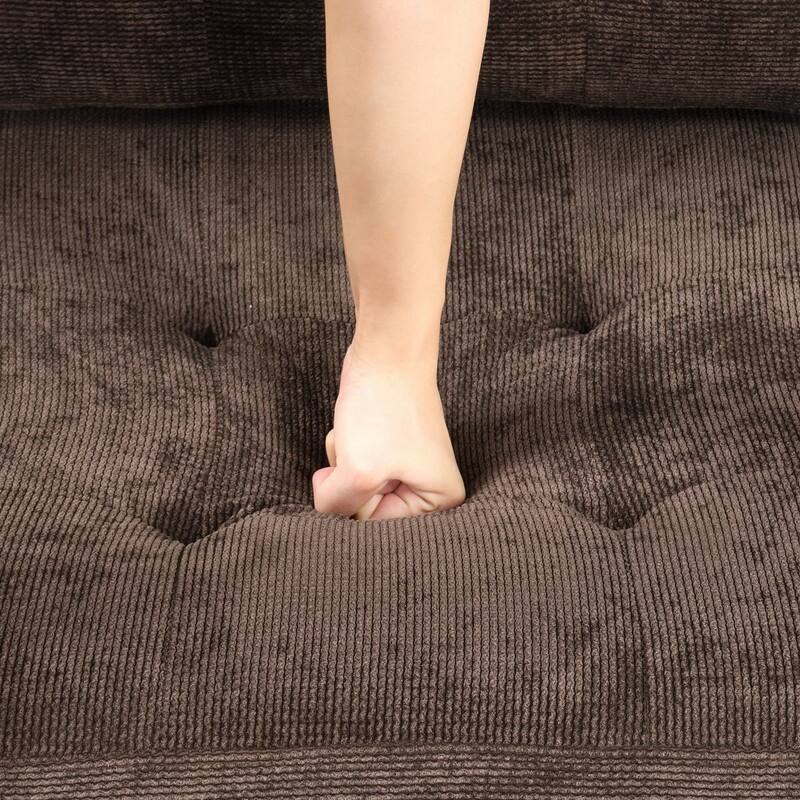 82.6" L-shape Sofa Bed,Sleeper Sofa with Wheels and USB Ports