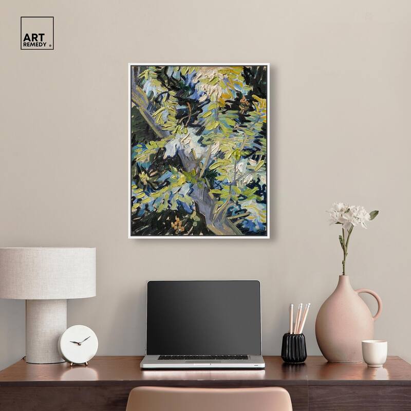 Blossoming Acacia Branches 1890 Canvas by Art Remedy