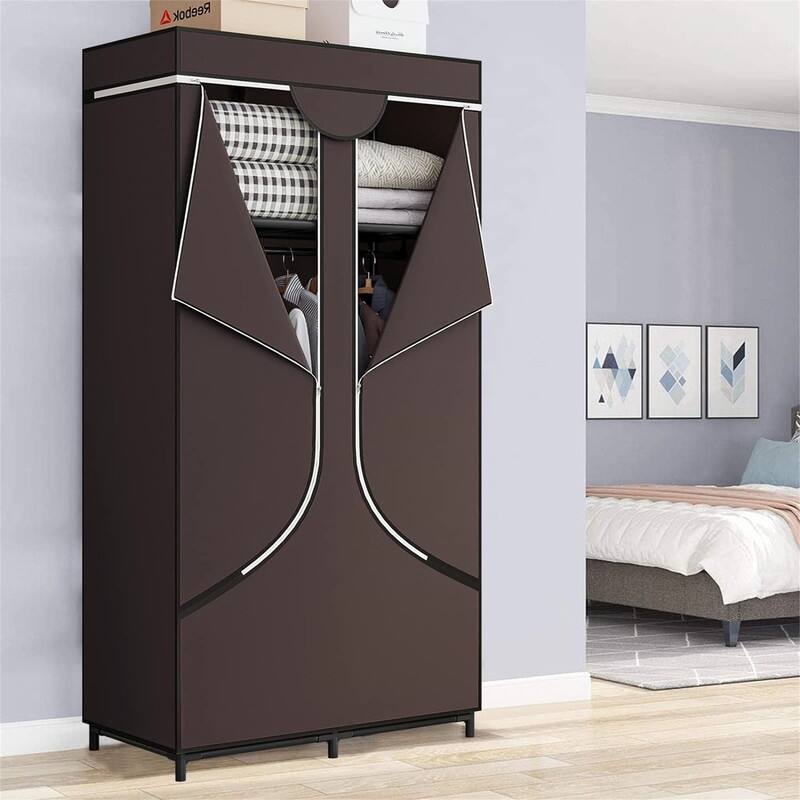 Portable Wardrobe Closet Clothing Organizer - 17.7"D x 34.6"W x 66.1"H