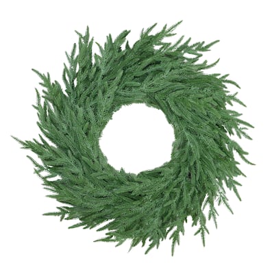 Puleo International 24" Soft PE Artificial Christmas Wreath