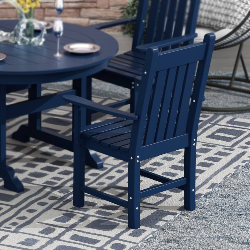 Laguna Hdpe All Weather Outdoor Patio Dining Chair With Arms