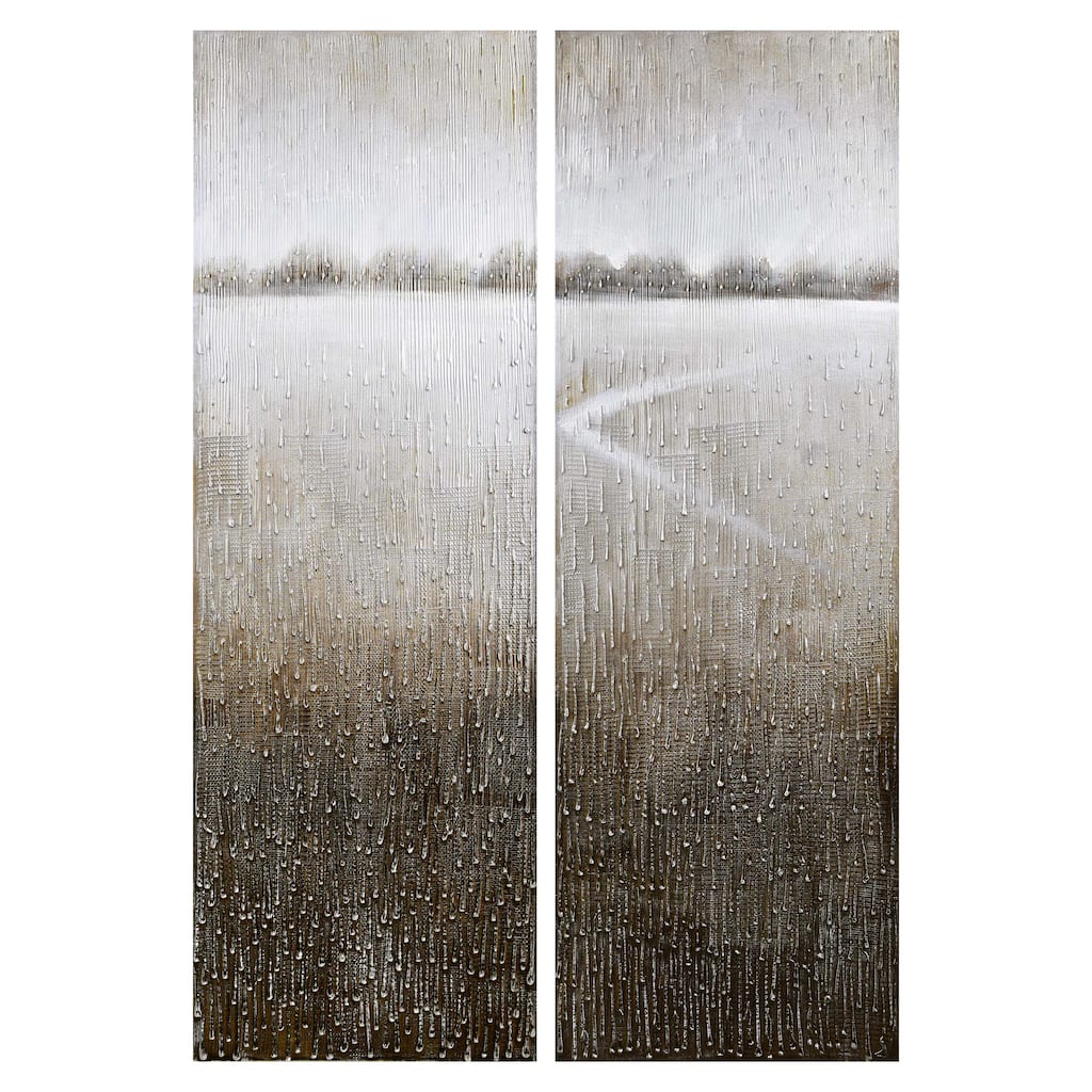 Listlessness Textured Metallic Hand Painted Canvas Wall Art by Martin Edwards