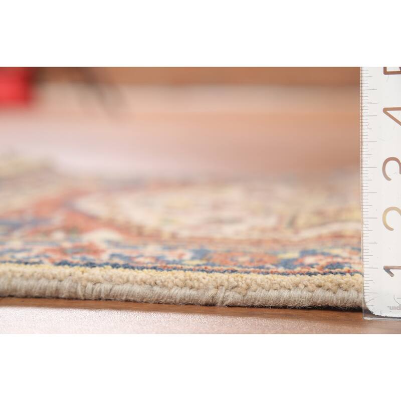 Geometric Heriz Serapi Indian Accent Rug Handmade Foyer Wool Carpet - 2'0"x 3'0"