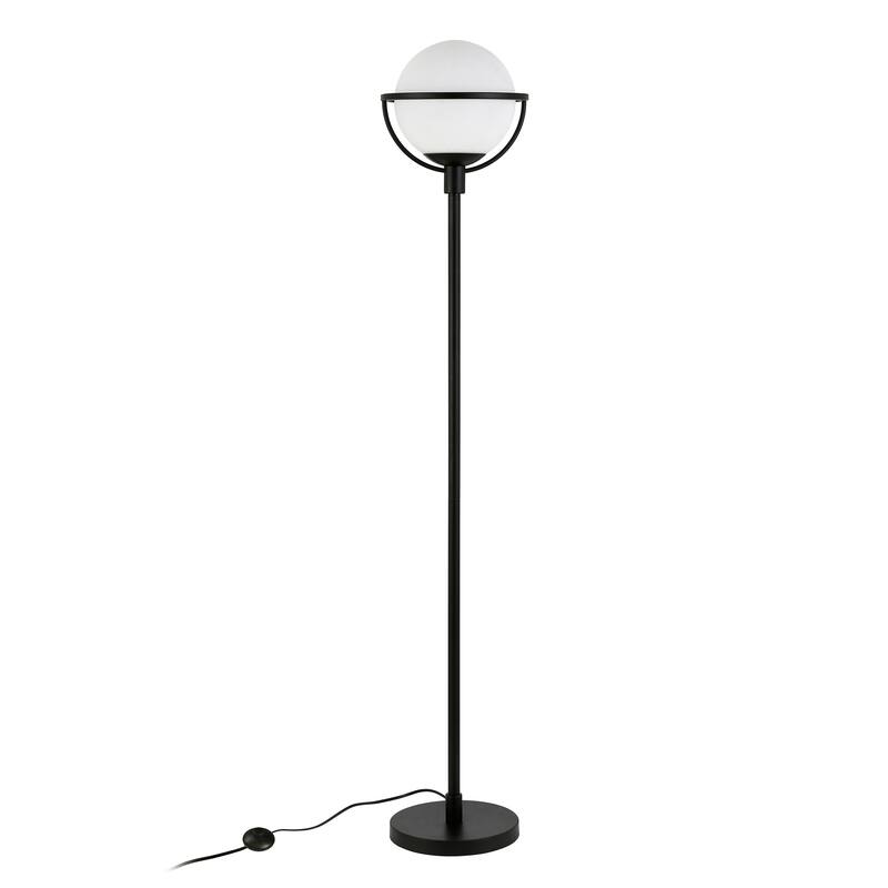Cieonna Blackened Bronze Globe & Stem Floor Lamp