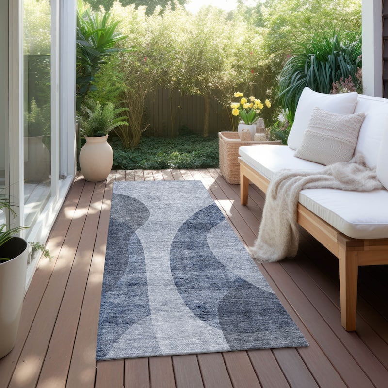 Machine Washable Indoor/ Outdoor Chantille Modern Deco Rug