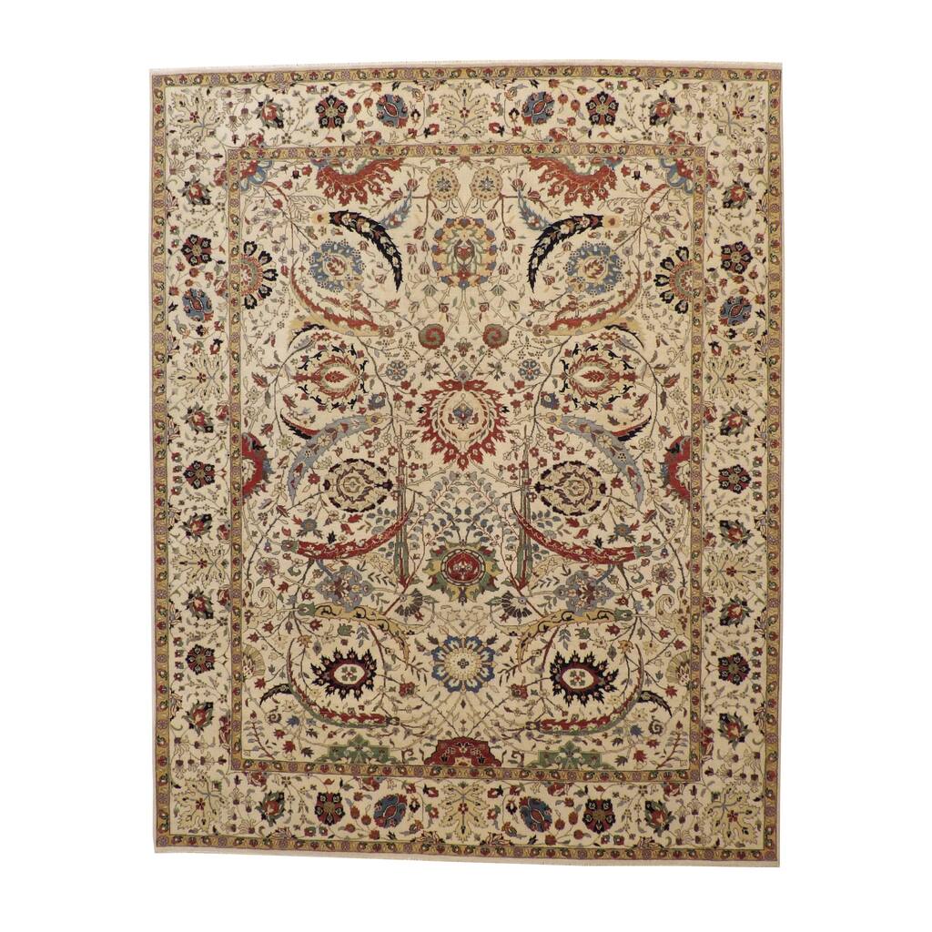 Wahi Rugs Traditional Wool Hand Knotted Rug 8X10.1 - 8' x 10'