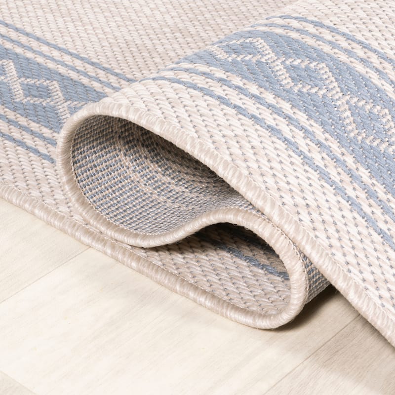 JONATHAN Y Havana Classic Diamond Border Indoor/Outdoor Area Rug