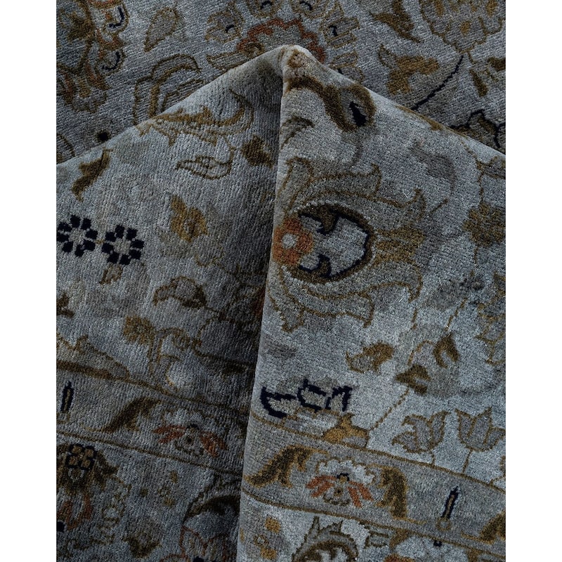 Overdyed, One-of-a-Kind Hand-Knotted Area Rug - Gray - 4' 2" x 6' 5"