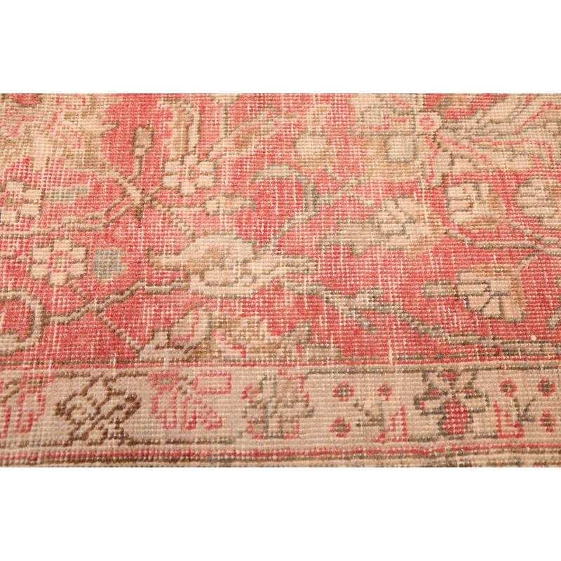 ECARPETGALLERY Hand-knotted Antalya Vintage Light Red Wool Rug - 9'10 x 13'1