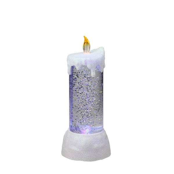 Shop 9 5 Led Lighted Dripping White Swirling Glitter Candle