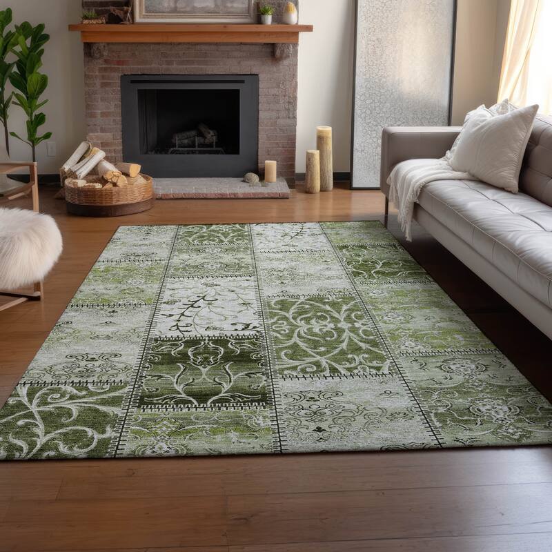 Premium Washable Super Soft Moroccan Boho Patchwork Mayfield Rug