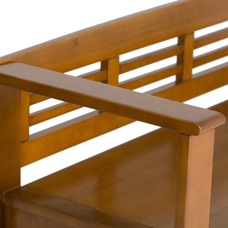 WYNDENHALL Chandler SOLID WOOD 48 inch Wide Contemporary Entryway Storage Bench - 48'' x 17'' x 25.2
