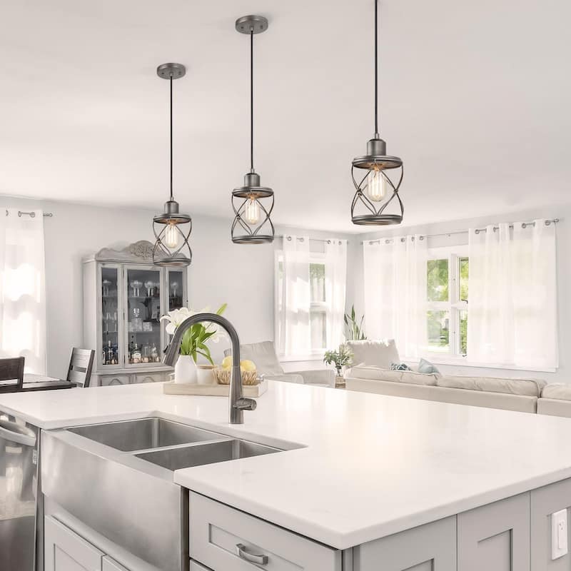 Modern Farmhouse 1-Light Mini Pendant Light Metal Kitchen Island Lights