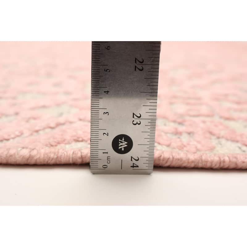 ECARPETGALLERY Hand-knotted Tangier Pink Silk, Wool Rug - 4'11 x 8'1