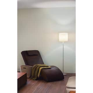 Eglo Sendo 1-light Aluminum Floor Lamp with Cream Fabric