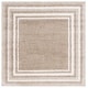 preview thumbnail 66 of 80, SAFAVIEH Border & Stripe Shag Eirny Modern 1.4-inch Thick Rug 6'7" Square - Beige/Ivory - Square