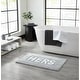 preview thumbnail 51 of 59, Jean Pierre Novelty Cotton Bath Rug - 21"x34" - "His" & "Hers" Hers - Glacier Grey
