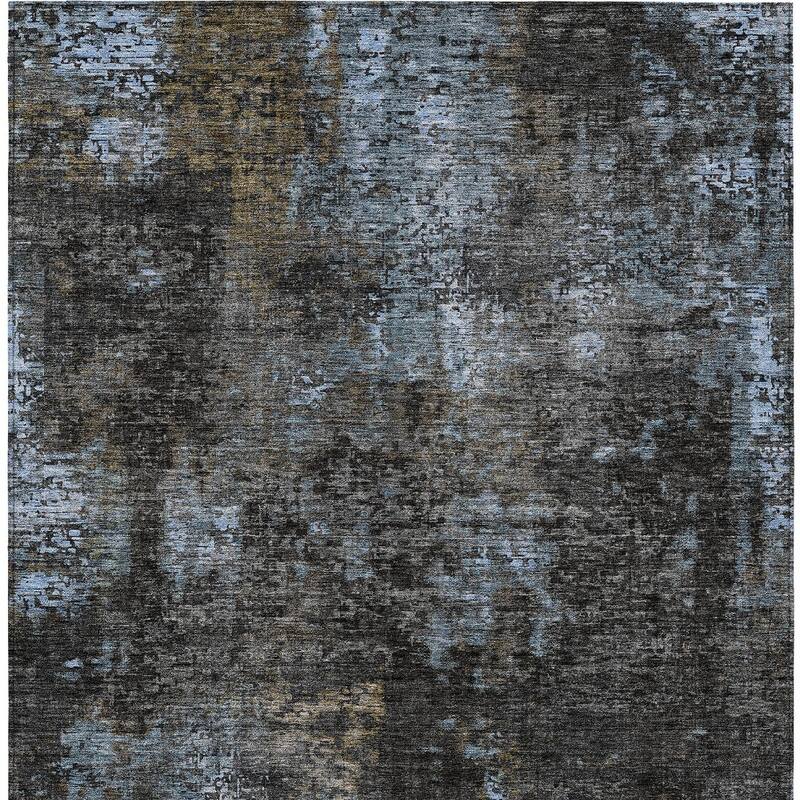 HomeRoots Abstract Transitional Rectangle Outdoor Rug