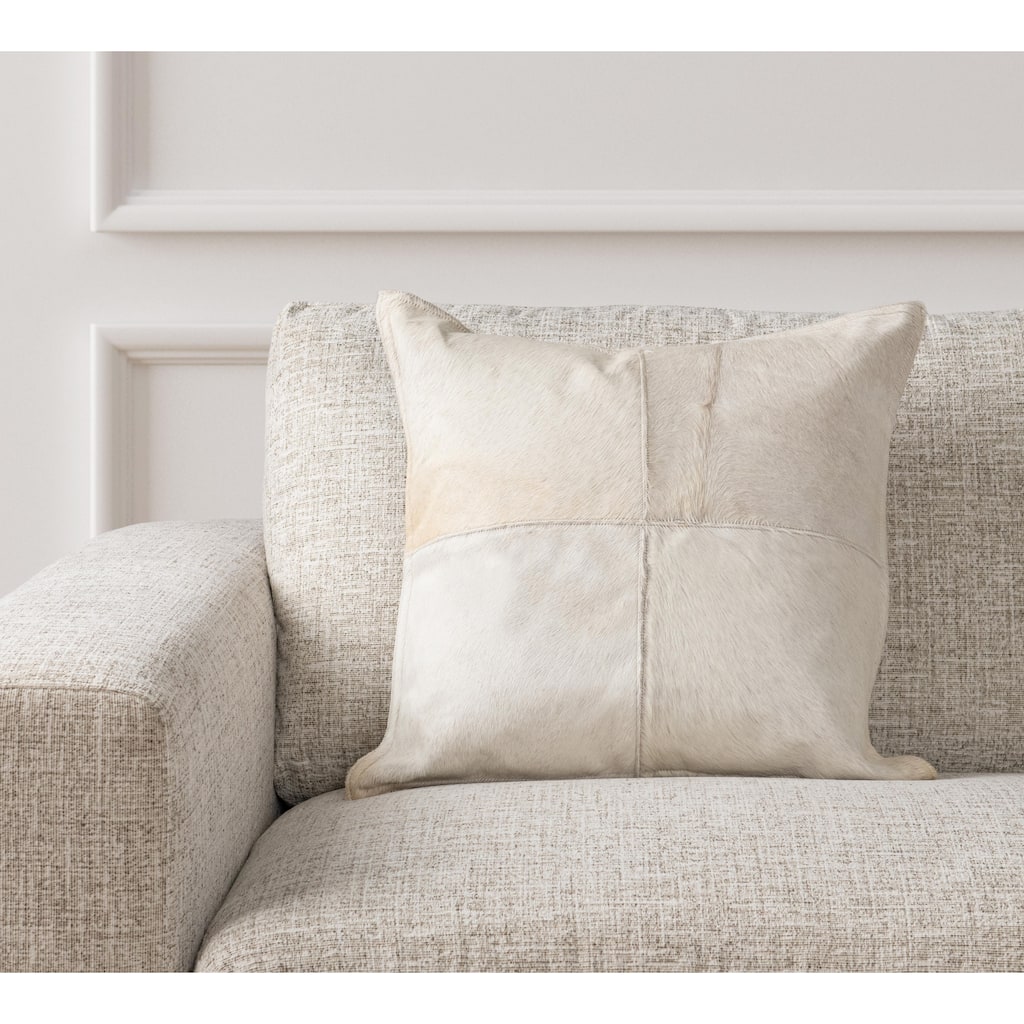 Villa by Classic Home Canada 20" Natural Hide Throw Pillow