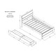 preview thumbnail 3 of 7, Twin Size Wooden Platform Bed Frame with Headboard & 2 Storage Drawers