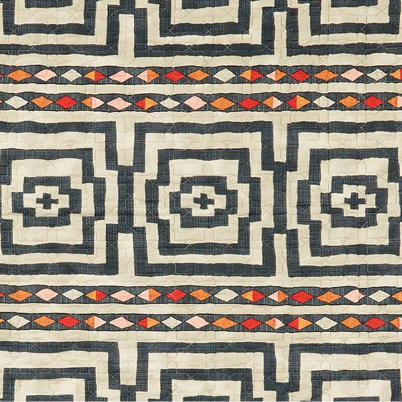 Hypnotic Black/Cream 100% Cotton Quilt Set by Jungalow