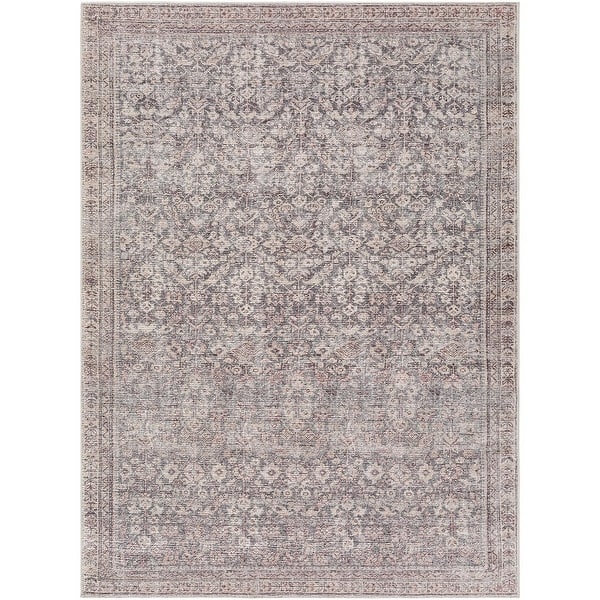 slide 2 of 17, Galey Alix x Livabliss Collins Avenue III Vintage Damask Area Rug Rust/Brown - 2' 1" x 3' 9"