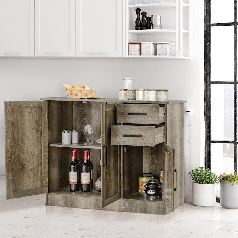 Gymax Buffet Storage Cabinet Console Table Kitchen Sideboard Drawer - See Details