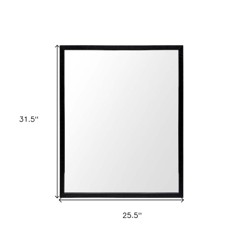 HomeRoots 32" Black Framed Bathroom Vanity Mirror - 25.50 in. x 31.50 in. x 1.75 in.