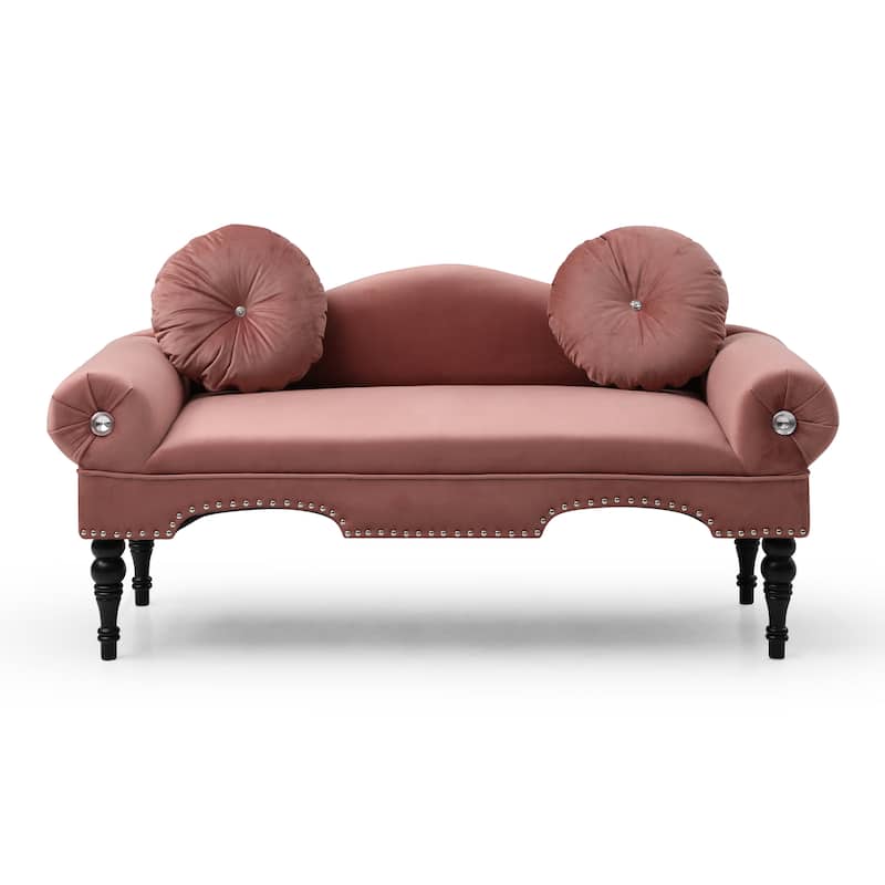 54"Width Modern Velvet Upholstered Loveseat