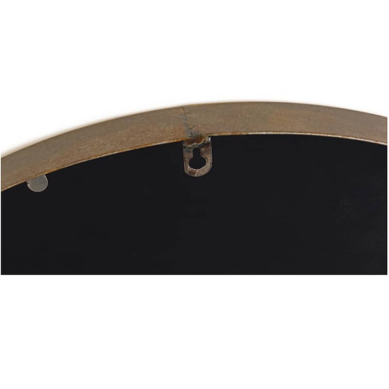 26" Round Metal Framed Wall Mirror