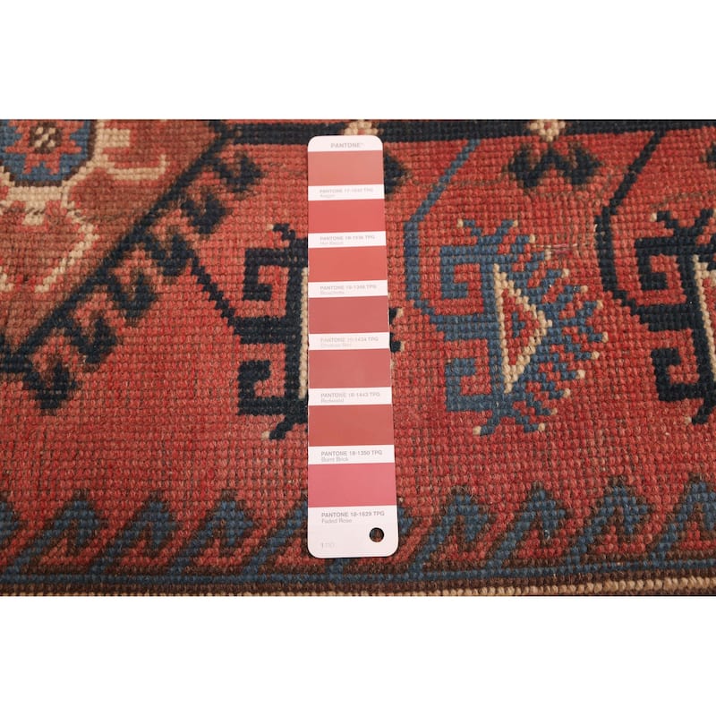 ECARPETGALLERY Hand-knotted Oushak Red Wool Rug - 4'1 x 6'7