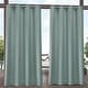preview thumbnail 26 of 33, ATI Home Delano Indoor/Outdoor Grommet Top Curtain Panel Pair 54X108 - Seafoam