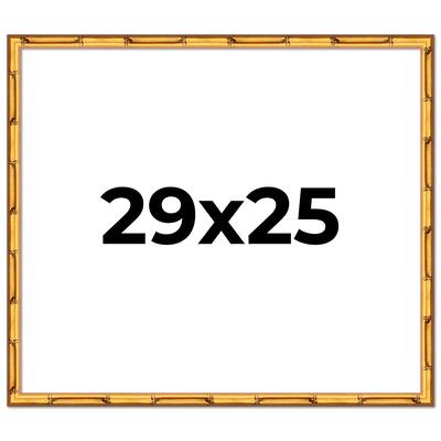 29x25 Frame Gold Bamboo Solid Wood Picture Frame | 1 Inch Moulding