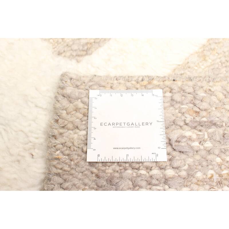 ECARPETGALLERY Hand-knotted Tangier Khaki Wool Rug - 5'4 x 7'9