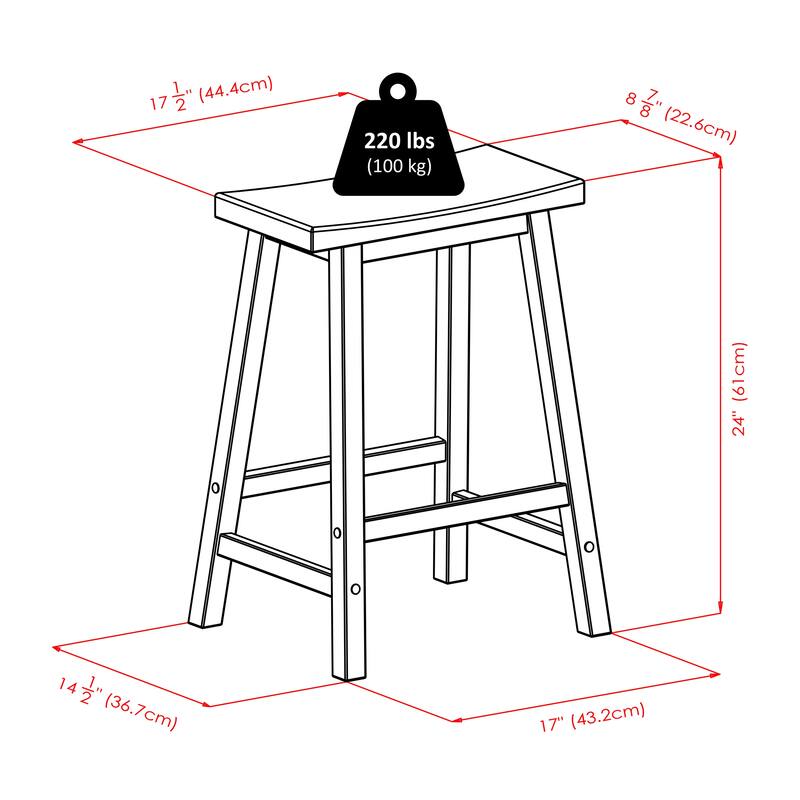 3-Pc Drop Leaf Table with Saddle Seat Counter Stools, Walnut