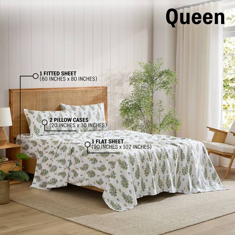 HLC.ME Floral Printed Ultra Soft Bed Sheets Set
