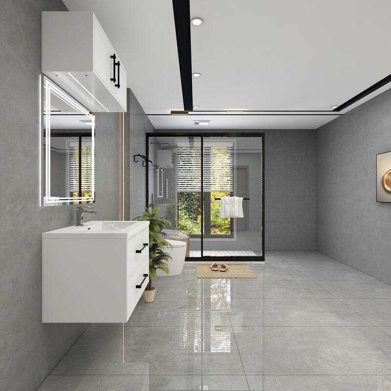 Victoria 24'' Wall-Mounted Vanity Set with Motion Sensor LED light Top Cabinet