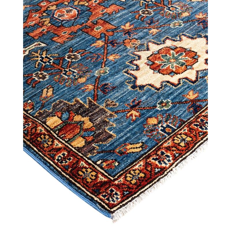 Serapi One-of-a-Kind Hand-Knotted Runner Rug - Blue, 2' 8" x 13' 8" - 2' 8" x 13' 8"