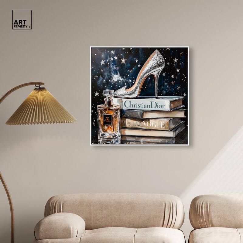 Sparkling Stars Heel Canvas by Art Remedy