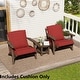 preview thumbnail 56 of 128, 21 W x 22 D in. Deep Seat Outdoor Cushion Set by Crestlive Products 2-Seater - CHILI