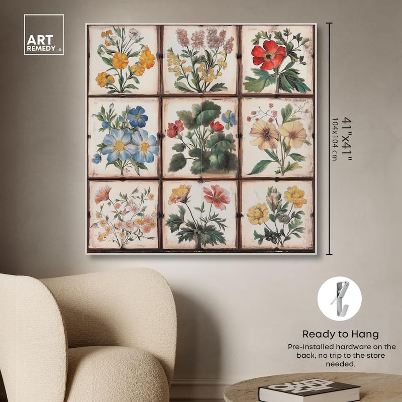 Floral Mosaic Medley Canvas by Art Remedy