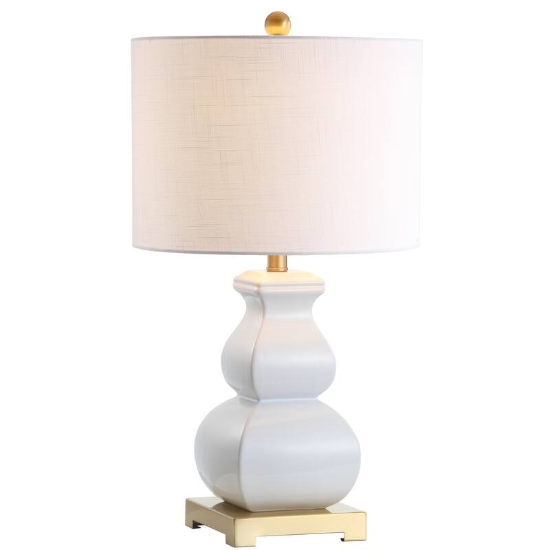 Diana 25.5" Ceramic LED Table Lamp, Navy/Gold by JONATHAN Y