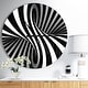 preview thumbnail 1 of 7, Designart 'Black and White Spiral' Oversized Modern Wall CLock 23 in. wide x 23 in. high