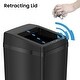 preview thumbnail 2 of 4, iTouchless 14 Gal Black Stainless Steel Sliding Lid Sensor Trash Can