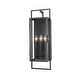 preview thumbnail 1 of 7, Z-Lite 598B Lucian 3 Light 27" Tall Outdoor Wall Sconce Black